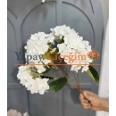 Pastel Yapay Ortanca Krem Çiçek Demeti