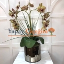 İkili Orkide Garnitürlü Aynalı Vazo