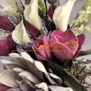 Mor Tonlar Cam Vazo Söz Nişan Çiçeği