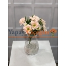 Yapay Soft Pembe Papatya Demeti Karışık Boy Çiçek