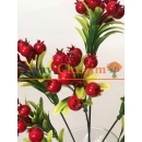 Kırmızı Mini Yapay Nar Kokina Çiçeği - Yapay Nar Demeti -  Kukina Çiçeği