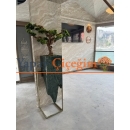 Mermer Saksılı Yapay Bonzai Ağacı