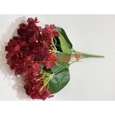 Kırmızı Küçük Yapraklı Büyük Ortanca Yapay Çiçek - 2028