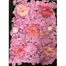 Pembe Çiçekli Duvar Kaplama Paneli 40x60 Cm