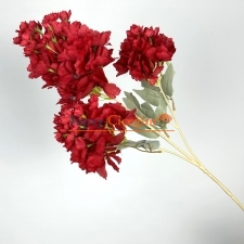 3 Lü Yapay Kırmızı Şebboy Çiçegi