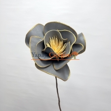 Gri Kazablanka - Köpük Çiçek - Büyük Yapay Çiçek
