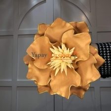 Büyük Zambak Çiçeği - Turuncu Sarı Köpük Çiçek - Yapay Çiçek