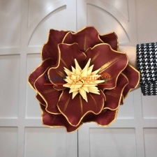 Büyük Zambak Çiçeği - Bordo Gold Köpük Çiçek - Yapay Çiçek