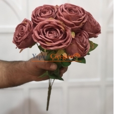 Büyük Kafa Koyu Pembe Gül Demeti