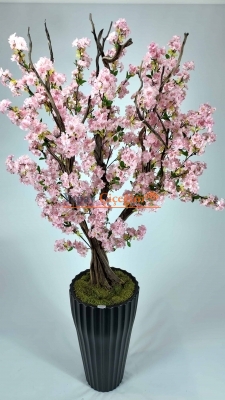 Pembe Yapraklı Yapay Kiraz Ağacı