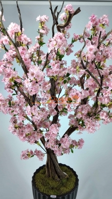 Pembe Yapraklı Yapay Kiraz Ağacı