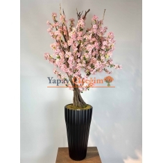 Pembe Yapraklı Yapay Kiraz Ağacı