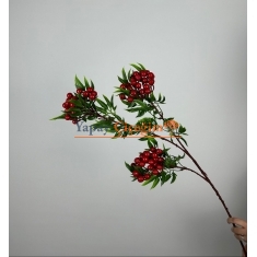 Yapay Kokina Çiçeği - Kış Çiçeği - Kırmızı