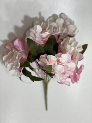 Pastel Yapay Ortanca Açık Pembe Çiçek Demeti - Uygun Fiyat - 2012