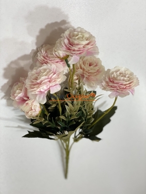 Açmış Küçük Gül Yapay Çiçek Açık Pembe - 2172