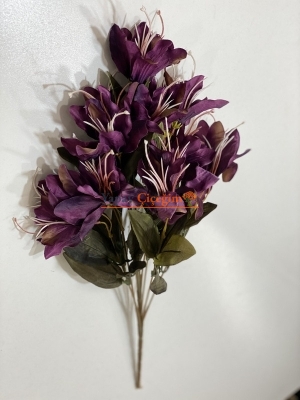 Mor Lilyum Yapay Çiçek Demeti 2195
