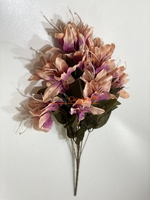 Somon Lilyum Yapay Çiçek Demeti 2196