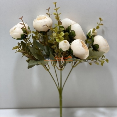 Krem Orta Boy Yapay Şakayık - Kapı Süsü Çiçegi - Süsleme Çiçegi