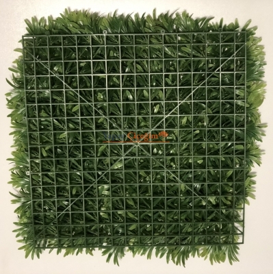 Artificial green wall panel with variegated greens of ivy  50x50 cm