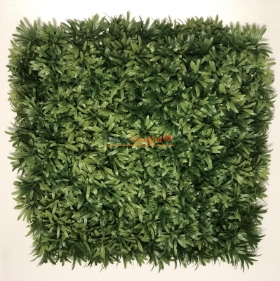 Artificial green wall panel with variegated greens of ivy  50x50 cm