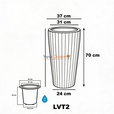 Lilyum Plastik Saksı