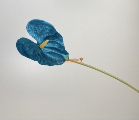 Lacivert Yapay Antoryum Çiçegi