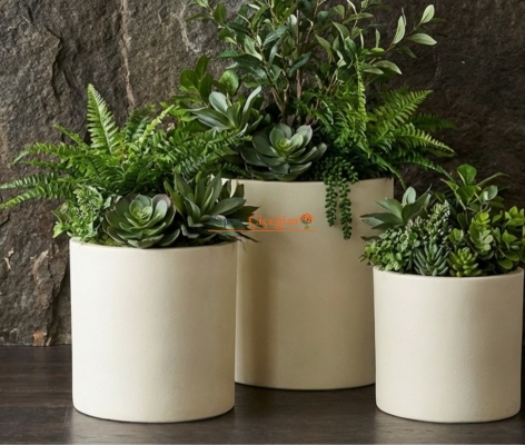 Silindir Fiber Saksı