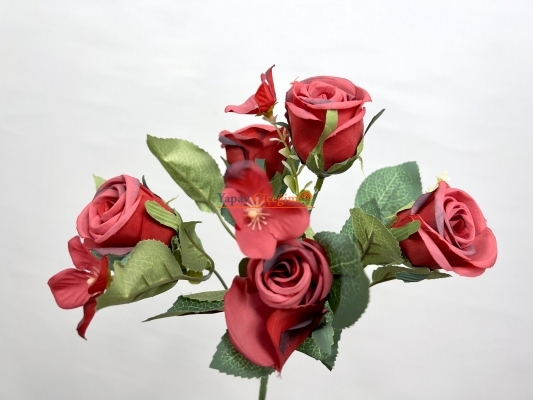 Kırmızı Yapay Küçük Çiçek - Ucuz Yapay Çiçek