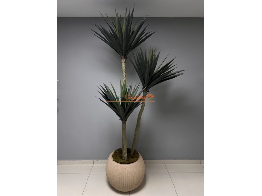 Yapay Yuca Ağaç Üçlü Kaliteli Doku