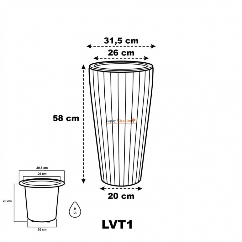Lilyum Plastik Saksı