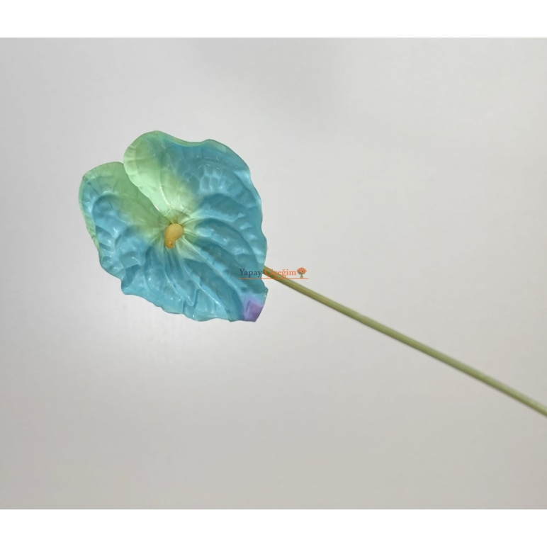 Mavi Yapay Antoryum Çiçegi
