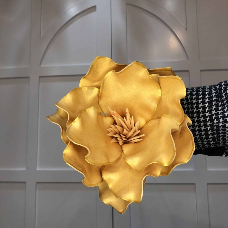 Büyük Zambak Çiçeği -  Gold Köpük Çiçek - Yapay Çiçek