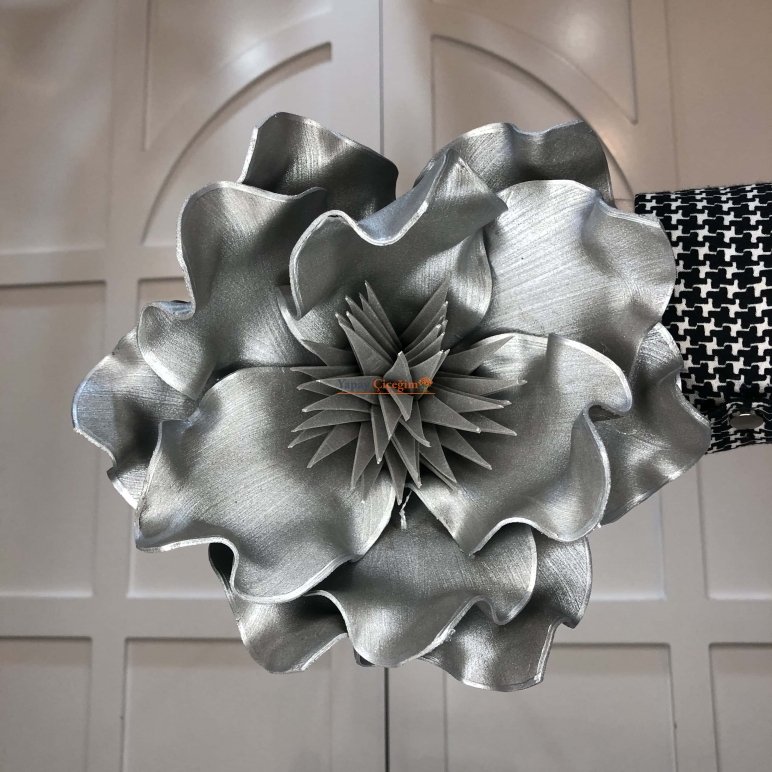 Büyük Zambak Çiçeği - Gümüş Köpük Çiçek - Yapay Çiçek