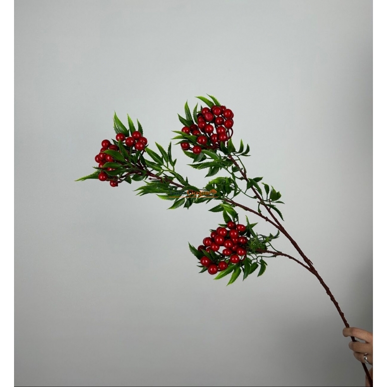 Yapay Kokina Çiçeği - Kış Çiçeği - Kırmızı