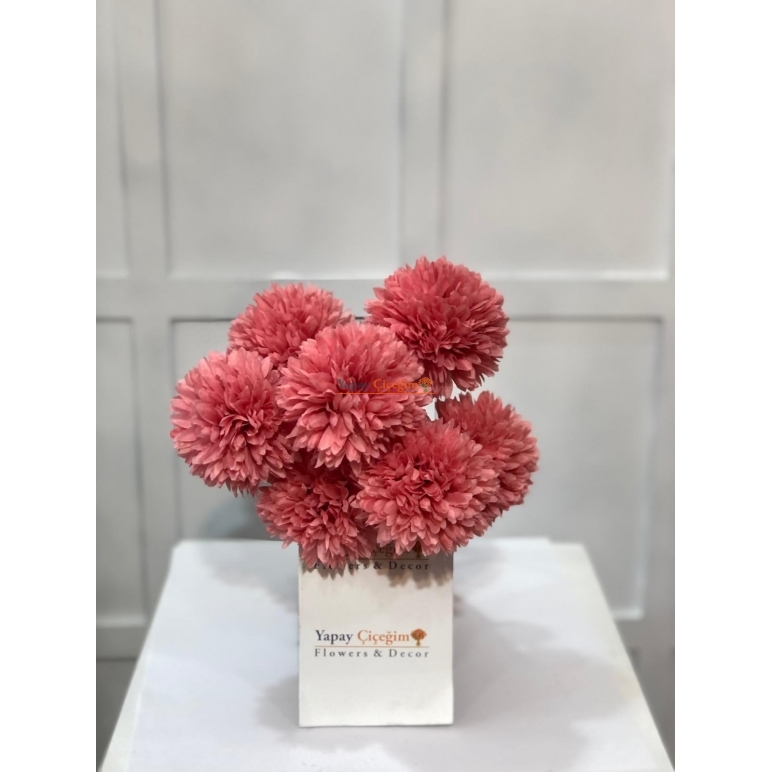 Yapay Koyu Pembe Kaliteli Kasımpatı Çiçeği
