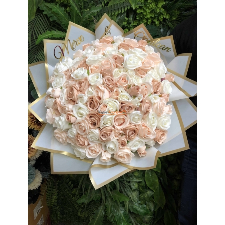 Pudra Pastel Tonlarda Nişan ve Söz Çiçeği